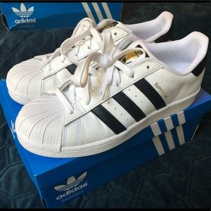 Adidas Superstar, White with black stripes
